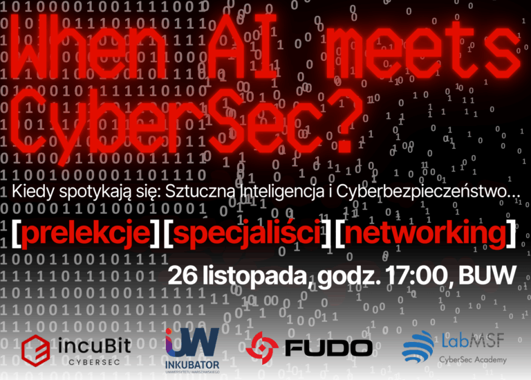 Gdy Sztuczna Inteligencja spotyka Cyberbezpieczeństwo – zapraszamy na wydarzenie incuBit CyberSec w Dobrej Strefie IUW!