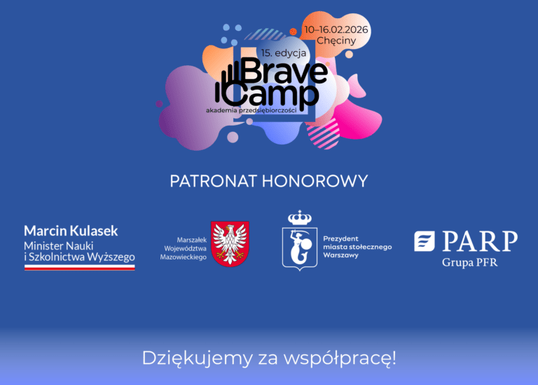 Honorowi Patroni 15. edycji Akademii Przedsiębiorczości BraveCamp!