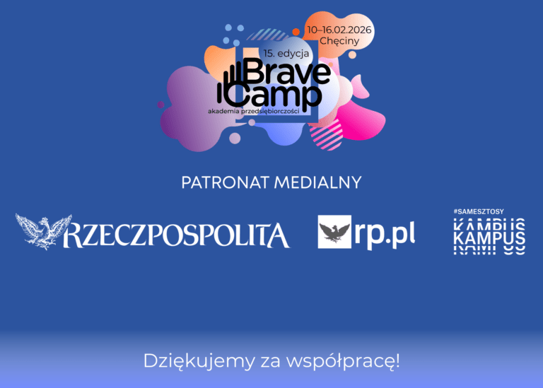 Patroni Medialni 15. edycji BraveCamp, dziękujemy!